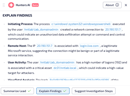 Hunters AI-Assisted Investigation: Powering Confident Decision-Making ...